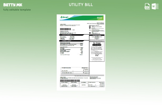 Модерен стил Филипини Паметна верзија на сметки за комунални услуги